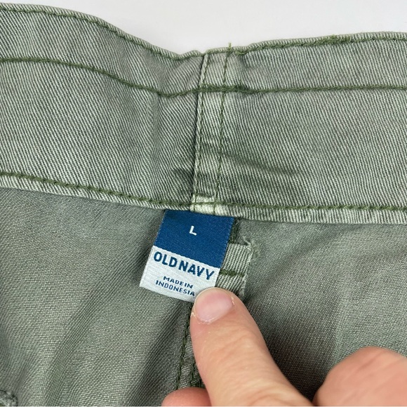 Old Navy Green Shorts New With Tag Belt Tie Women Size Large Casual Comfort - Picture 2 of 6